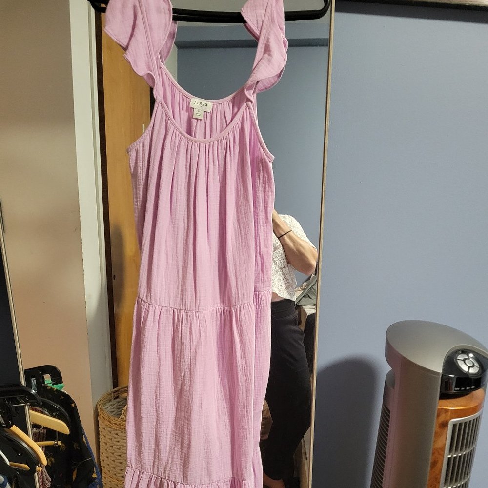 Pink ruffle strap Tiered maxi Dress